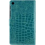 Crocodile Texture Flip Leather Case with Holder & Credit Card Slots for Google Nexus 7 (2013 Version)  Turquoise