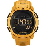 NORTH EDGE Mars Men Luminous Digital Waterproof Smart Sports Watch  Support Alarm Clock & Countdown & Sports Mode(Yellow)