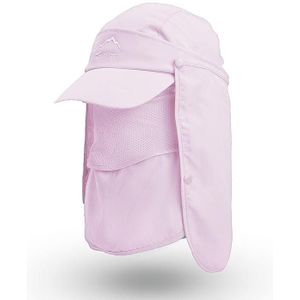 Multi-Function Sun Hat Outdoor Fishing Sunscreen Hat Speed Dry Baseball Cap(Pink)