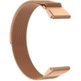 For Garmin Fenix 7X Milanese Strap Watchband (Rose Gold)