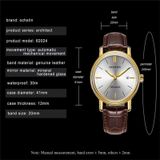 Ochstin 2024 Automatic Mechanical Watch Men Waterproof Calendar Leather Business Mechanical Men Watch(Golden Black)
