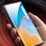 Voor Huawei P40 QIALINO Litchi Textuur Zijruit View Lederen Telefoon Case (Oranje)