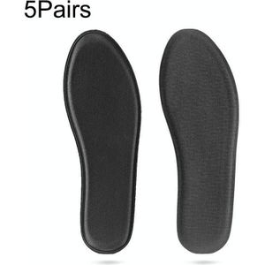 5 Pairs Thicken Breathable Non-slip Shockproof Memory Cotton Sports Full Insole Shoe-pad  Size:260mm(Black)