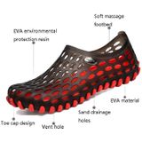 PVC + EVA Materiaal Wading Beach Schoenen Paar Ademende Slippers  Grootte: 45 (Zwart + Rood)