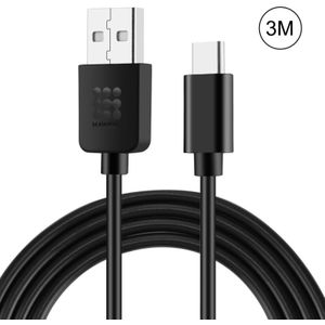 HAWEEL 3m USB-C / Type-C to USB 2.0 Data & Charging Cable (Black)