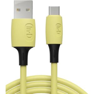 ENKAY Hat-Prince ENK-CB1102 3A USB to USB-C / Type-C Silicone Data Sync Fast Charging Cable  Cable Length: 1.8m(Yellow)