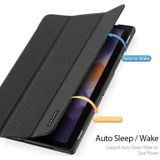 Voor Samsung Galaxy Tab A8 2021 DUX DUCIS DOMO Serie Doek Textuur Flip Lederen Case (Zwart)
