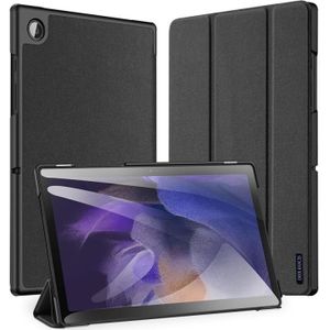 Voor Samsung Galaxy Tab A8 2021 DUX DUCIS DOMO Serie Doek Textuur Flip Lederen Case (Zwart)