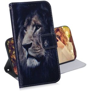 Lion Pattern Coloured Drawing Horizontal Flip Leather Case for Galaxy J6 Plus  with Holder & Card Slots & Wallet