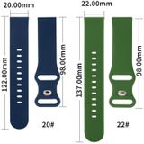 For Amazfit GTR 42mm 8-buckle Silicone Replacement Strap Watchband(Midnight Blue)