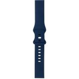 For Amazfit GTR 42mm 8-buckle Silicone Replacement Strap Watchband(Midnight Blue)