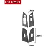 4 PCS / Set Carbon Fiber Car Glass Lift Switch Ring Decorative Sticker for Toyota Tundra 2014-2018  Left Driving
