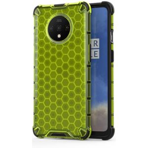 For OnePlus 7T Shockproof Honeycomb PC + TPU Case(Green)