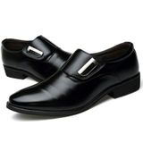 Lente casual Tide schoenen jurk schoenen mannen Britse puntige schoenen  grootte: 43 (zwart)