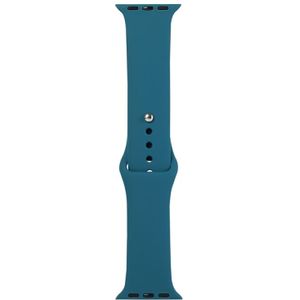 For Apple Watch Series 5 & 4 40mm / 3 & 2 & 1 38mm Silicone Watch Replacement Strap  Short Section (Female)(Star Blue)