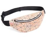 Fashionable Unisex Chest Bag Fanny Pack Waist Bag Waterproof Laser Bags(Gold)