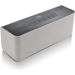NBY 5540 Bluetooth Speaker Portable Wireless Speaker High-definition Dual Speakers with Mic TF Card Loudspeakers MP3 Player(Grey)