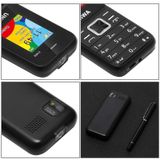 Uniwa E1802 mobiele telefoon  1.77 inch  1800mAh batterij  SC6531DA  21 sleutels  ondersteuning Bluetooth  FM  MP3  MP4  GSM  Dual Sim