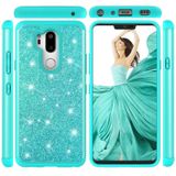 Glitter Powder Contrast Skin Shockproof Silicone + PC Protective Case for LG G7 ThinQ / G7 (Green)
