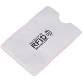 100 PCS aluminium folie anti diefstal RFID blokkerende hulskaartbeschermer  maat: 9.1*6.3cm