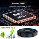 HK1RBOX-W2 Android 11.0 Amlogic S905W2 Quad Core Smart TV Box  geheugen: 4 GB + 32 GB (AU-stekker)