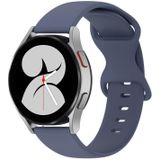 Voor Samsung Galaxy Watch 5 44mm 20mm vlindergesp Effen kleur siliconen horlogeband