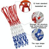 2 Pairs Outdoor Round Rope Basketball Net  Colour: 3.0mm Polypropylene(White Red)