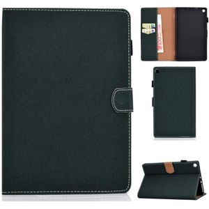 For Kindle Fire HD8 2016 / 2017 Solid Color Tablet PC Universal Magnetic Horizontal Flip Leather Case with Card Slots & Holder(Green)