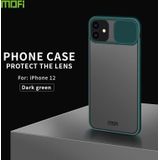 For iPhone 12 MOFI Xing Dun Series Translucent Frosted PC + TPU Privacy Anti-glare Shockproof All-inclusive Protective Case(Green)
