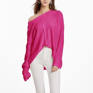 Women Knitwear Turtleneck Sweater  Size: M(Pink)