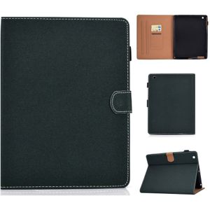 For iPad 4 / 3 / 2 Solid Color Tablet PC Universal Magnetic Horizontal Flip Leather Case with Card Slots & Holder(Green)