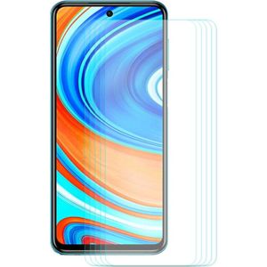 For Xiaomi Redmi Note 9/Note 9 Pro 5 PCS ENKAY Hat-prince 0.26mm 9H 2.5D Curved Edge Tempered Glass Film