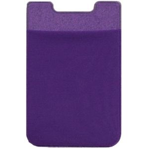 4 PCS Stretch Lycra Mobile Phone Back Sticker Card Holder Phone Back Wallet Bus Bank Card Holder(Purple)