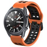 Voor Garmin Venu 2 plus 20 mm siliconenhorloge van gemengde kleuren (zwart oranje)