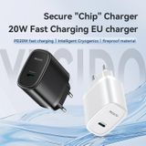 Yesido YC57C PD 20W USB-C / Type-C poort snellader met Type-C naar Type-C kabel  EU-stekker