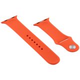For Apple Watch Series 5 & 4 44mm / 3 & 2 & 1 42mm Silicone Watch Replacement Strap  Short Section (Female)(China Red)