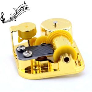 Eight-tone Gold-plated Bar Repair Parts DIY Sky City Paperback Music Box(Love Story)