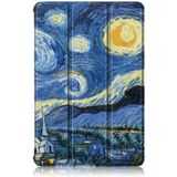 For Huawei Enjoy Tablet 2 10.1 inch / Honor Pad 6 10.1 inch Colored Drawing Pattern Horizontal Flip Leather Case with Three-folding Holder & Sleep / Wake-up Function(Starry Sky)