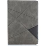 For Amazon Kindle Fire HD8 (2020) Rhombus Texture Horizontal Flip Magnetic Leather Case with Holder & Card Slots(Grey)