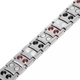 2 PCS Double Row Magnet Magnetic Therapy Bracelet For Men  Colour: White