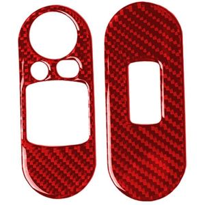 Car Carbon Fiber Lifting Panel Decorative Sticker for BMW Mini F56  Left Drive (Red)