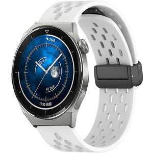Voor Huawei Watch GT3 Pro 43 mm 20 mm vouwmagneetsluiting siliconen horlogeband