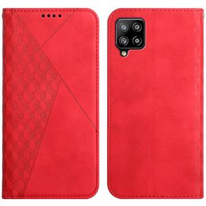 For Samsung Galaxy A42 5G Diamond Pattern Splicing Skin Feel Magnetic Horizontal Flip Leather Case with Card Slots & Holder & Wallet(Red)