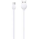 awei CL-62 2 in 1 2.5A USB-C / Type-C Charging + Transmission Aluminum Alloy Double-sided Insertion Data Cable  Length: 1m (White)