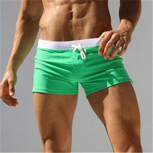 Back Pocket Flat Shorts Summer Beach Swim Shorts for Men  Size:XL (Lake Green)