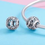 S925 Sterling Silver 26 English Letter Beads DIY Bracelet Necklace Accessories  Style:I