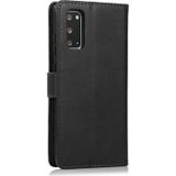 For Samsung Galaxy S20+ Calf Texture 2 in 1 Detachable Magnetic Back Cover Horizontal Flip Leather Case with Holder & Card Slots & Wallet & Photo Frame(Black)