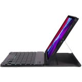 A11BS Ultra-thin ABS Detachable Bluetooth Keyboard Protective Case with Backlight & Pen Slot & Holder for iPad Pro 11 inch 2021 (Black)