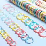 5 sets losse blad enkele ring slot briefpapier sleutelhanger Macaron tas verpakking (HYH-15 lichtblauw)