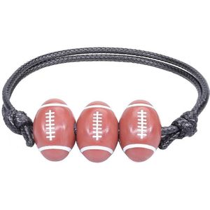 10 STKS Basketbal Honkbal Verstelbare Gevlochten Draad Armband